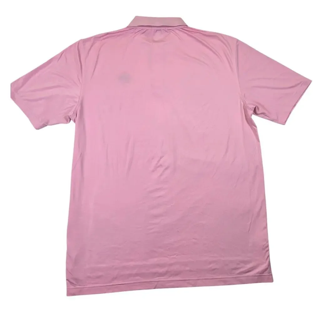 Peter Millar Summer Comfort Mens L Polo Shirt Golf Short Sleeve Pink